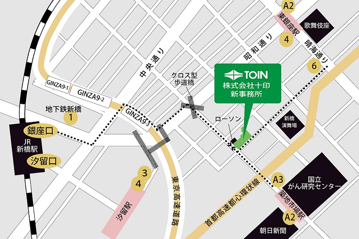 十印本社事務所 map